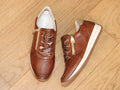 Baskets mode Remonte en cuir marron camel