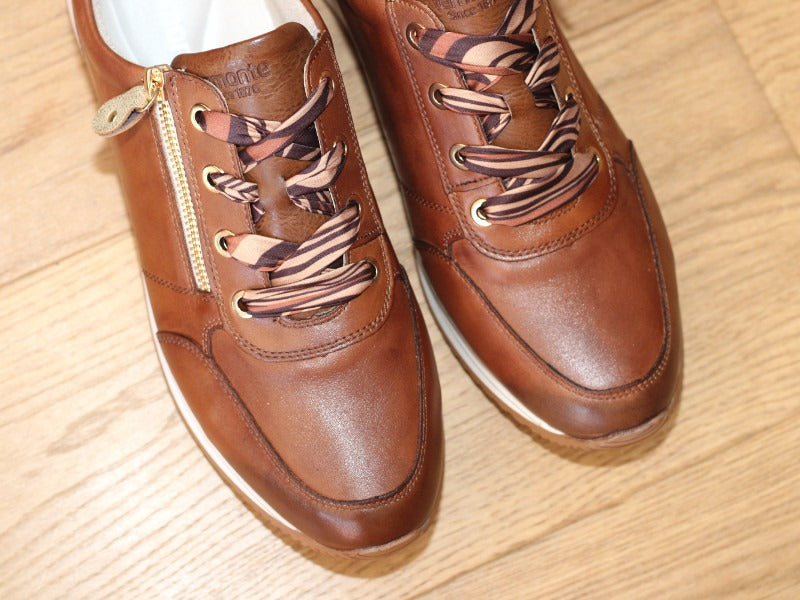 Baskets mode Remonte en cuir marron camel