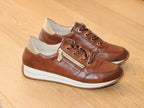 Baskets mode Remonte en cuir marron camel