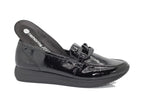 Mocassins compensés Remonte vernis noir