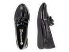 Mocassins compensés Remonte vernis noir