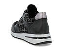 Basket mode Remonte en cuir combi noir