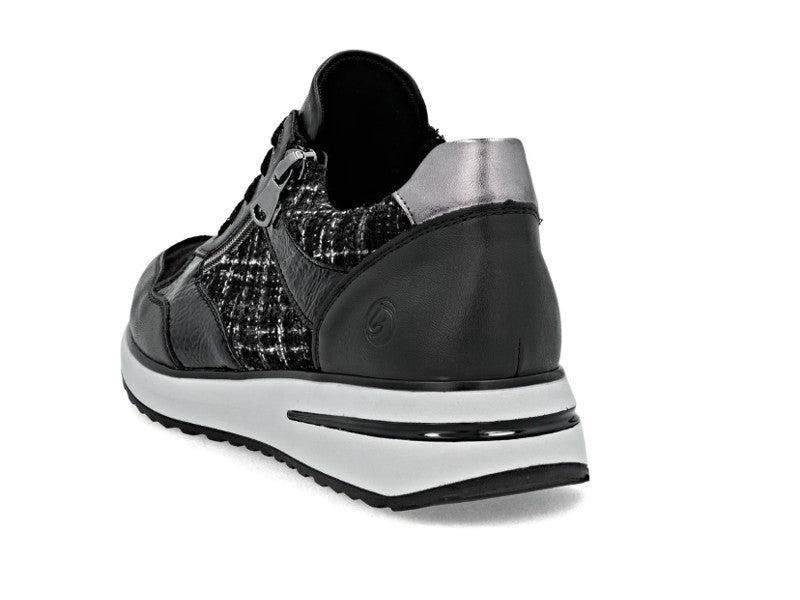 Basket mode Remonte en cuir combi noir