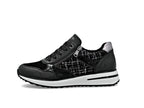 Basket mode Remonte en cuir combi noir