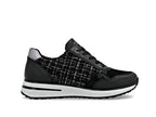 Basket mode Remonte en cuir combi noir