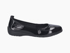 Ballerine Fenja en cuir noir verni