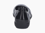 Ballerine Fenja en cuir noir verni