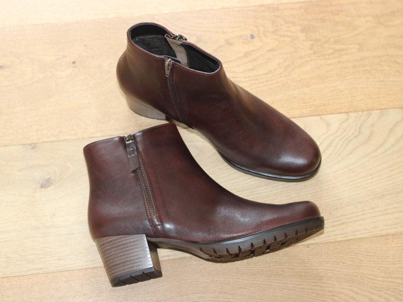 Bottines à talon Gabor en cuir brun