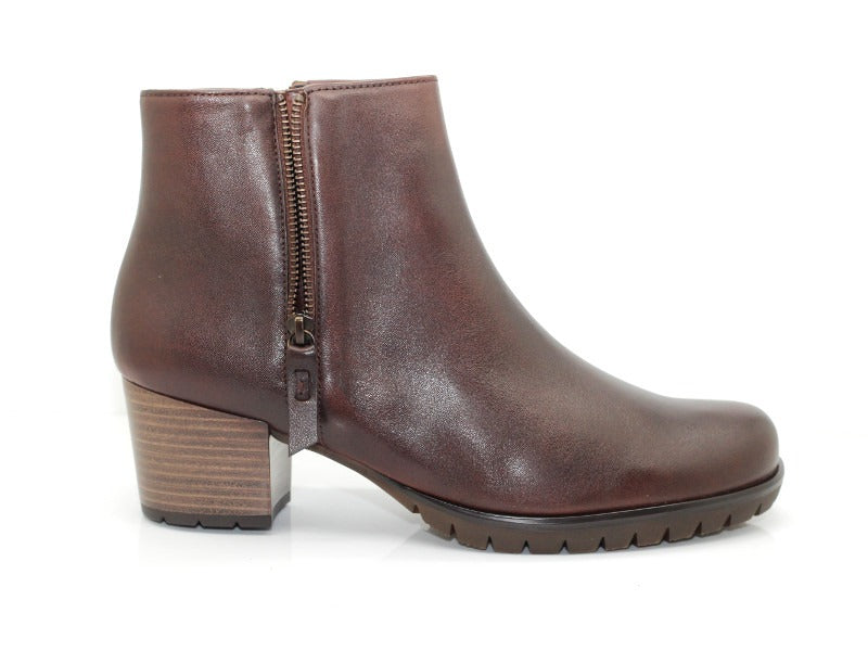 Bottines à talon Gabor en cuir brun