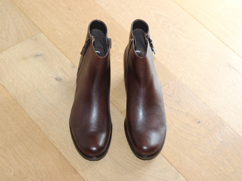 Bottines à talon Gabor en cuir brun
