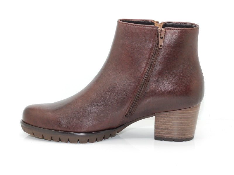Bottines à talon Gabor en cuir brun