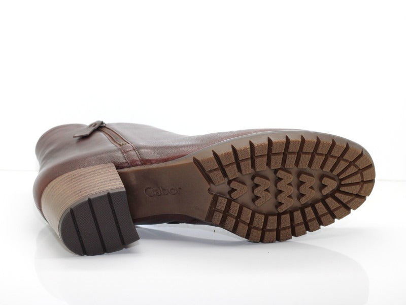 Bottines à talon Gabor en cuir brun