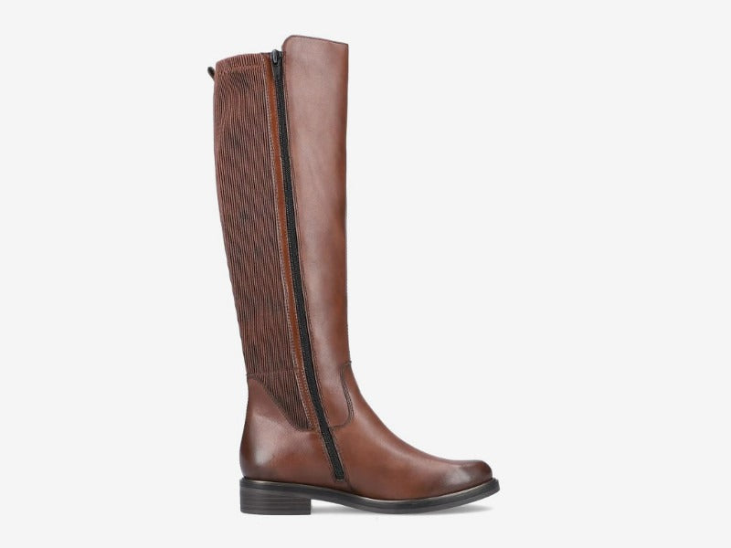 Bottes hautes en cuir marron Remonte 