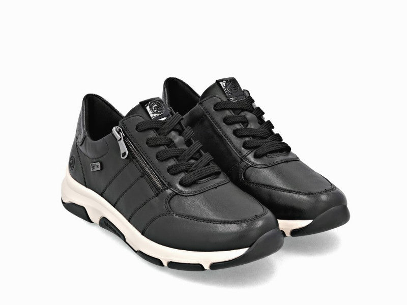 Baskets confort Remonte en cuir noir