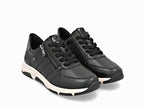Baskets confort Remonte en cuir noir
