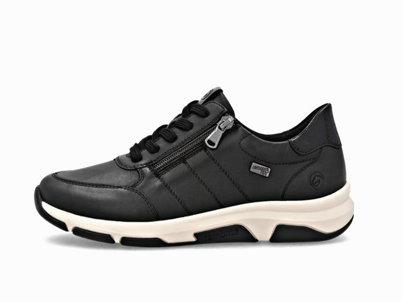 Baskets confort Remonte en cuir noir