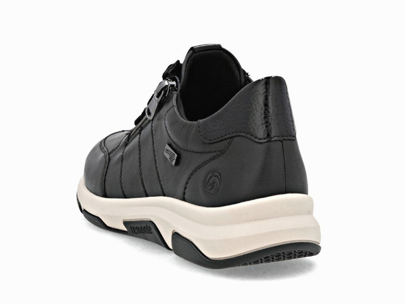 Baskets confort Remonte en cuir noir