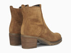 Bottines à talon carré Gabor en cuir velours cognac