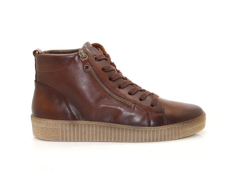 Basket montante Gabor en cuir marron brun