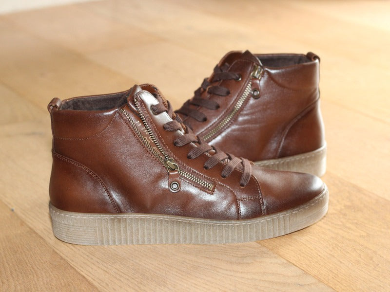 Basket montante Gabor en cuir marron brun