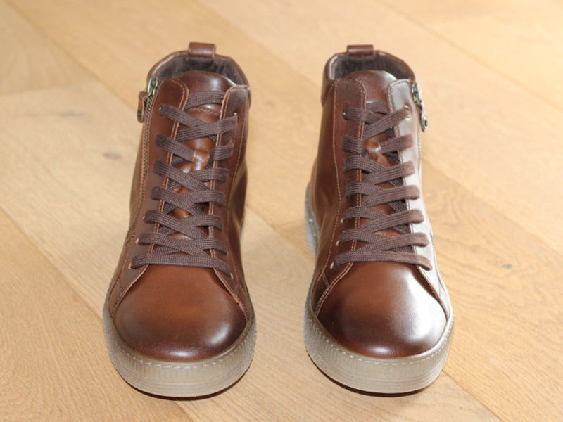 Basket montante Gabor en cuir marron brun