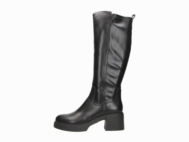 Bottes noires à talon carré Toma