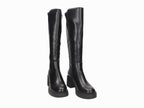 Bottes noires à talon carré Toma