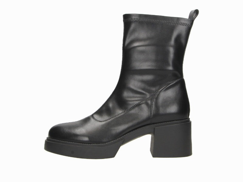 Bottines noires à talon carré Mara