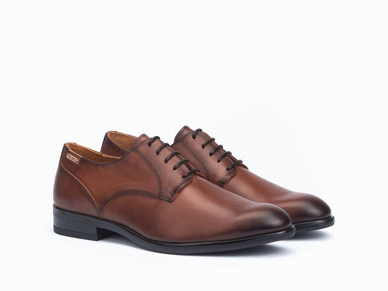 Chaussures à lacet derby en cuir marron Bristol