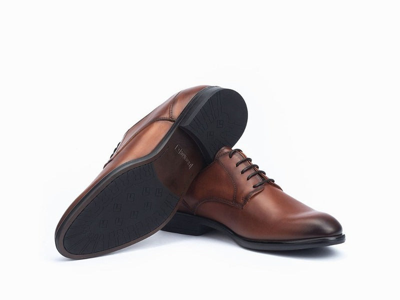 Chaussures à lacet derby en cuir marron Bristol