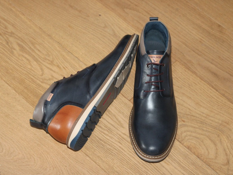 Chaussures montantes Pikolinos en cuir bleu Berna