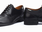 Chaussures à lacet derby en cuir noir Bristol