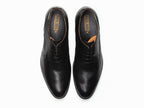 Chaussures à lacet derby en cuir noir Bristol