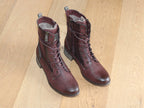 Bottines bordeaux avec imprimé et petit talon Mustang