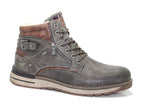 Boots fourrés Mustang aspect cuir gris anthracite