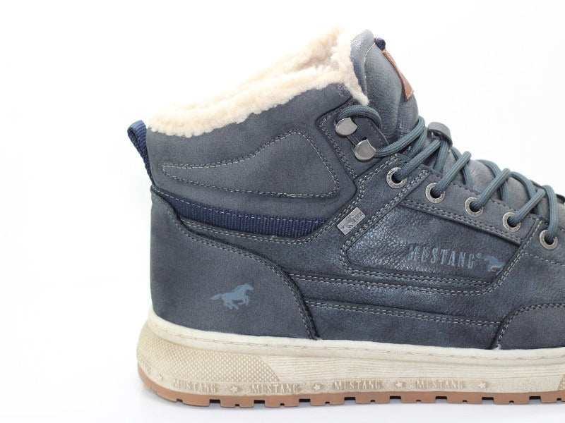 Baskets montantes bleu marine Mustang