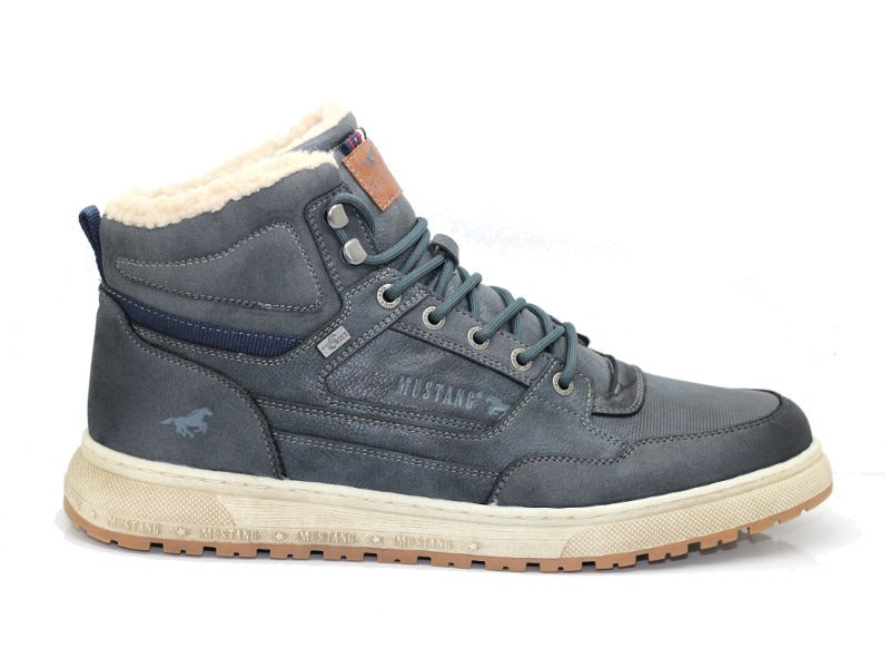 Baskets montantes bleu marine Mustang