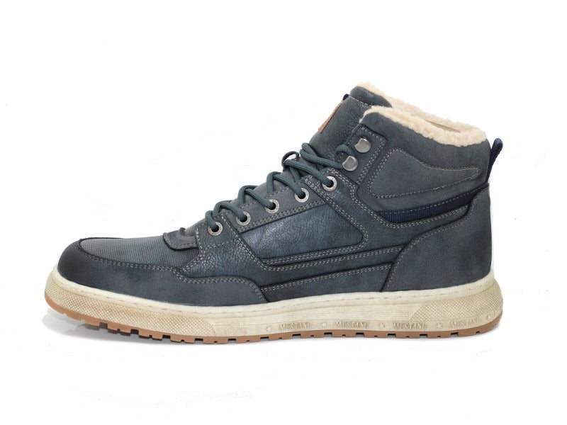 Baskets montantes bleu marine Mustang