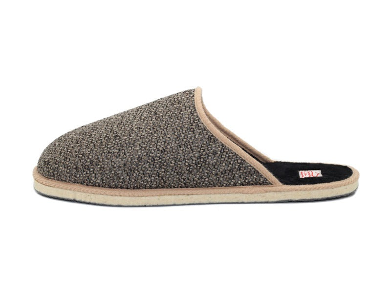 Mules en coton marron et semelle antidérapante Champillet
