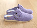 Chaussons Mima avec boucle réglable en feutre violet