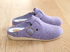Chaussons Mima avec boucle réglable en feutre violet