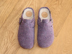 Chaussons Mima avec boucle réglable en feutre violet