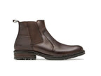 Boots style Chelsea Elster en cuir marron foncé de Redskins