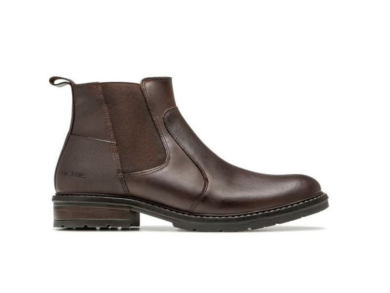 Boots style Chelsea Elster en cuir marron foncé de Redskins