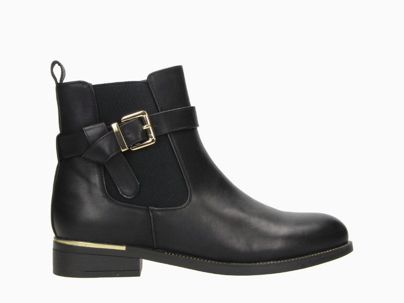 Bottines basses noires avec boucle style chelsea
