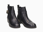Bottines basses noires avec boucle style chelsea
