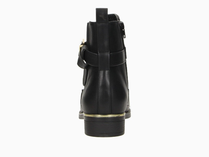 Bottines basses noires avec boucle style chelsea