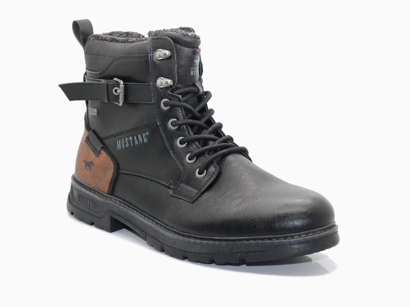Boots noirs style rangers Mustang