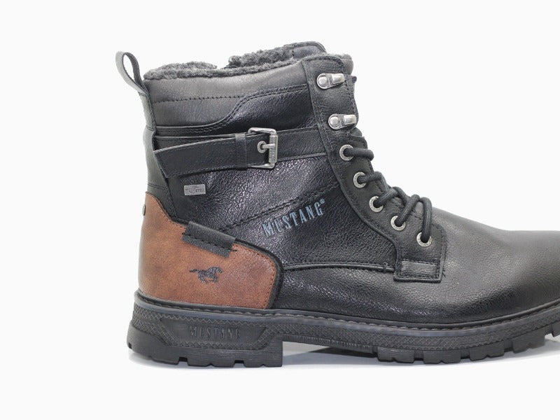 Boots noirs style rangers Mustang