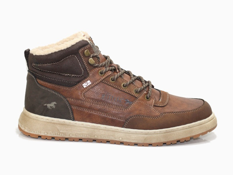 Baskets montantes marron Mustang